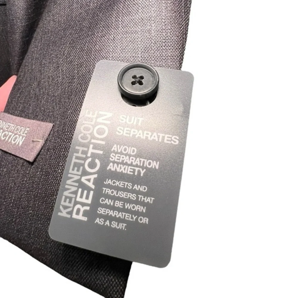 KENNETH COLE REACTION DARK GRAY 42 LONG SUIT SEPARATE COAT NWT $275 Professional